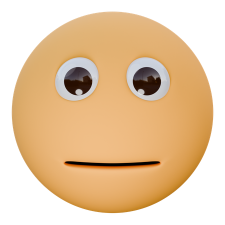 Neutral Face  3D Icon