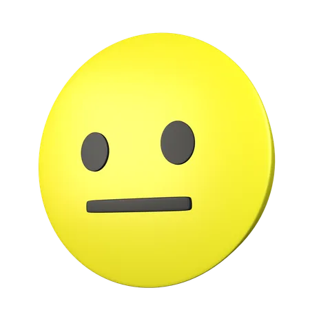 Neutral Face  3D Icon