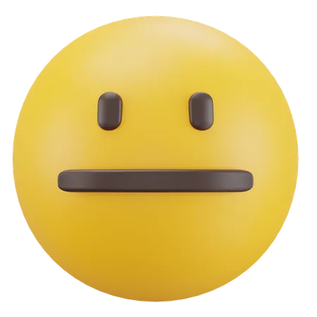 Neutral Face  3D Icon