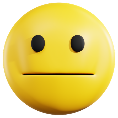 Neutral Face  3D Icon