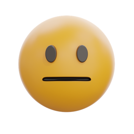 Neutral Face  3D Icon