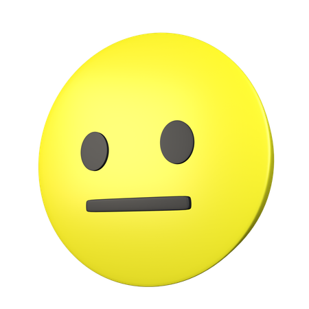 Neutral Face  3D Icon