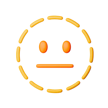 Neutral Face Emoji  3D Icon
