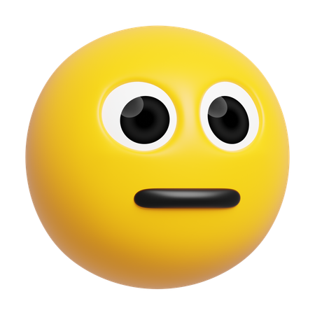 Neutral Face Emoji  3D Icon