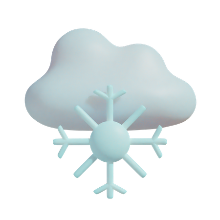 Caída de nieve  3D Illustration