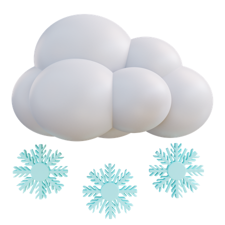 Caída de nieve  3D Icon