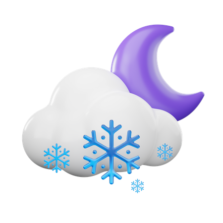 Noche nevada  3D Icon