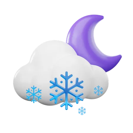 Noche nevada  3D Icon