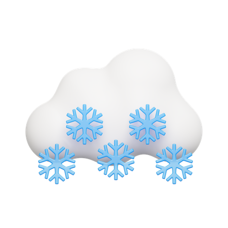 La nieve cae  3D Icon