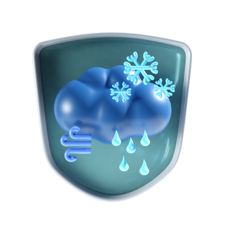 Nevadas con escudo  3D Icon