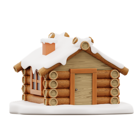 Casa de neve  3D Icon