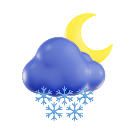 Neve noturna  3D Icon