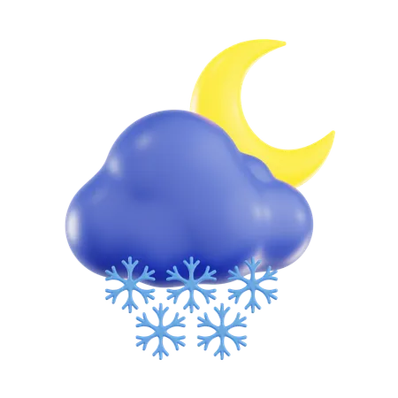 Neve noturna  3D Icon