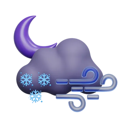 Neve noturna  3D Icon