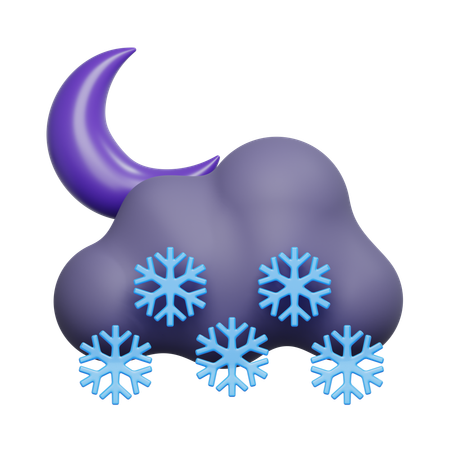 Neve noturna  3D Icon