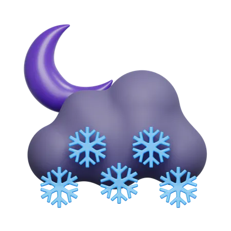 Neve noturna  3D Icon