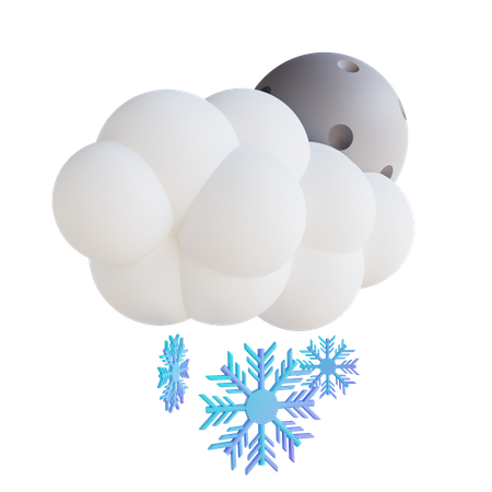 Neve noturna  3D Illustration