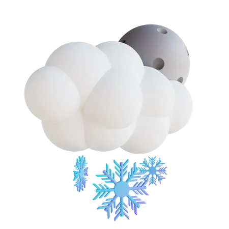 Neve noturna  3D Illustration