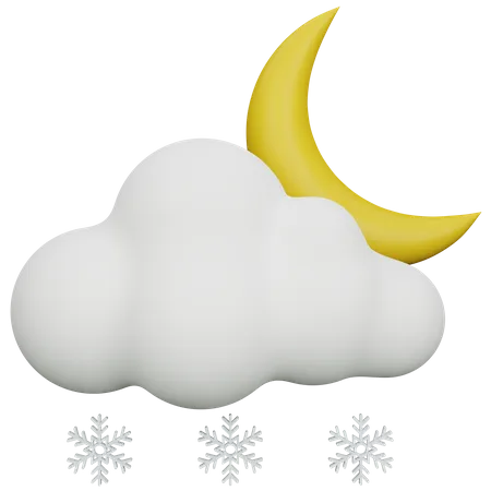 Neve noturna  3D Icon