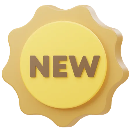 New Badge 3 D Illustration 3D Icon