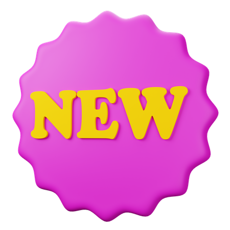 New Badge  3D Illustration