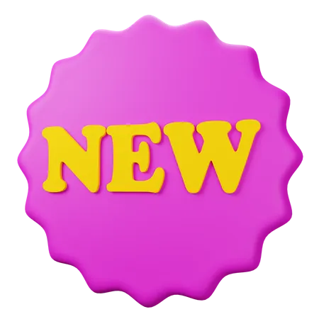 New Badge  3D Illustration