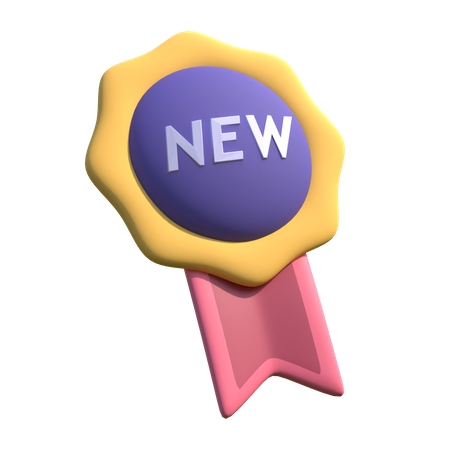 New Badge 3D Illustration