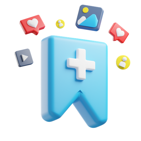 New Bookmark  3D Icon