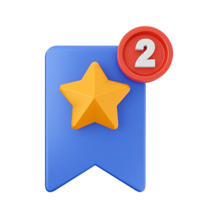 New Bookmark Notification  3D Icon