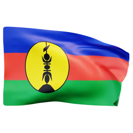 New Caledonia Flag  3D Icon