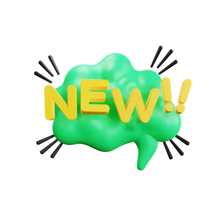 New Comic Speech Bubble  3D Sticker