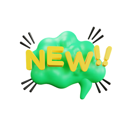 New Comic Speech Bubble  3D Icon