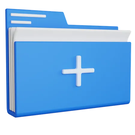 Blue Folder Isolated 3 D Render Illustration 3D Icon