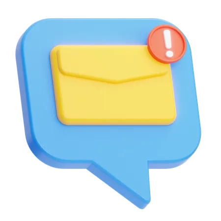 New Incoming Message  3D Icon