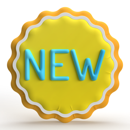 New Label  3D Icon