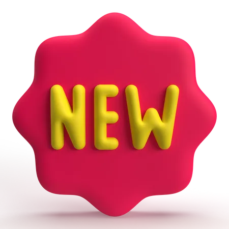 New Label  3D Icon