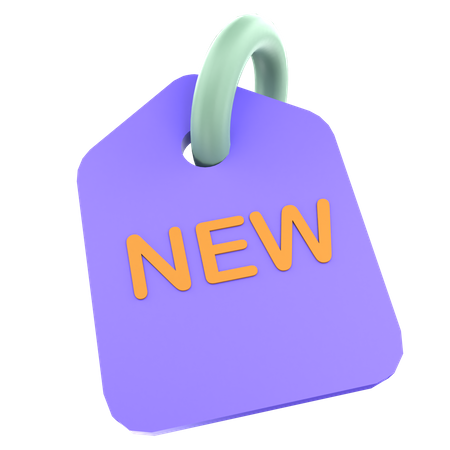 New Label  3D Icon