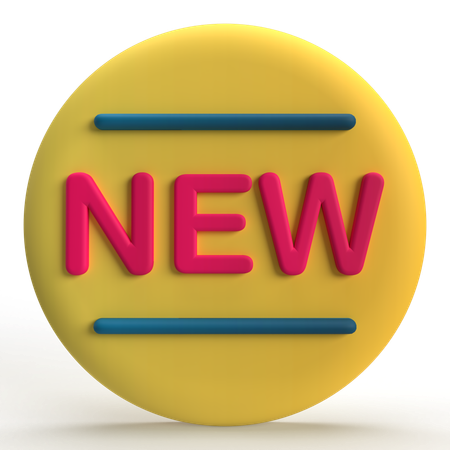 New Label  3D Icon