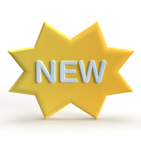New Label  3D Icon