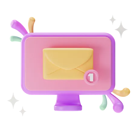 New Mail Notification  3D Icon