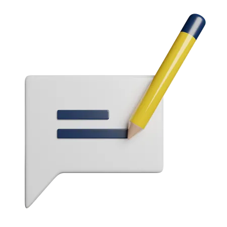 New Message Writing 3D Icon