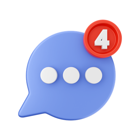 New Message Notification  3D Icon