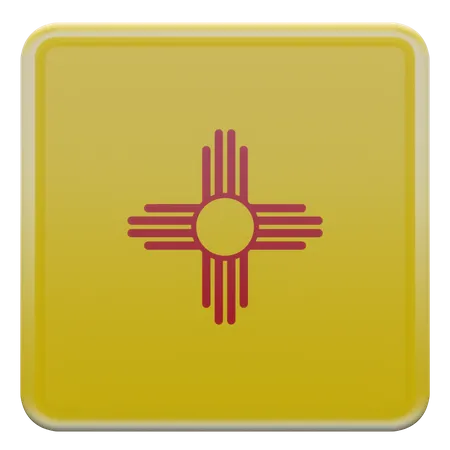 New Mexico Square Flag  3D Icon