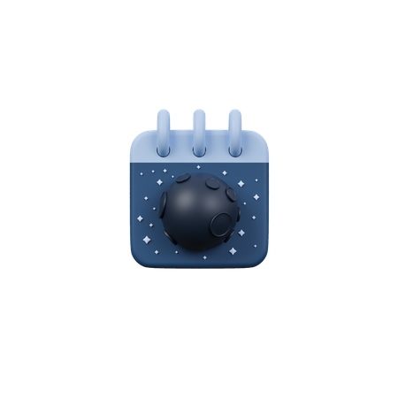 New Moon Calendar  3D Icon