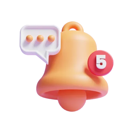 33 D Notification Bell Icon With Push Bubble Speech Notification Icon Or Message Reminder Concept Icon 3D Icon