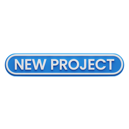 New Project Button  3D Icon