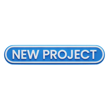 New Project Button  3D Icon