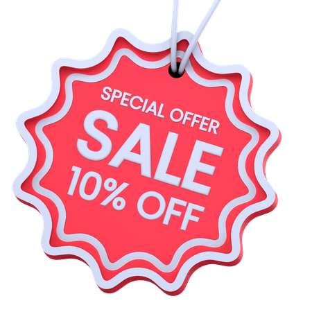 New Sale 10 Percentage Discount  3D Icon