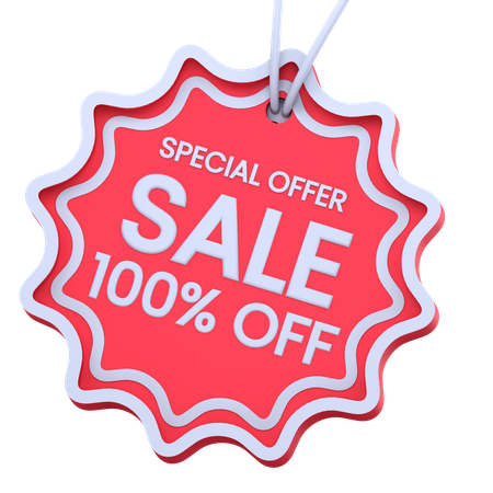 New Sale 100 Percentage Discount  3D Icon