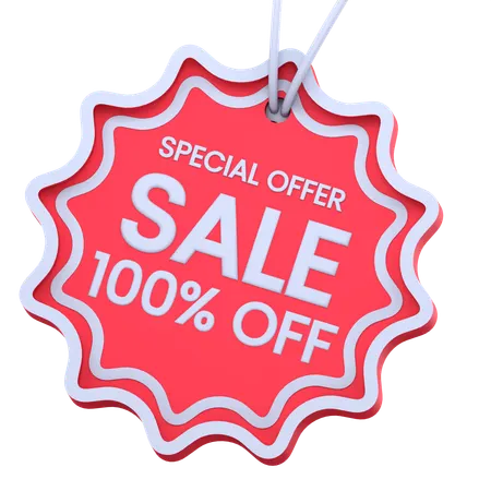 New Sale 100 Percentage Discount  3D Icon